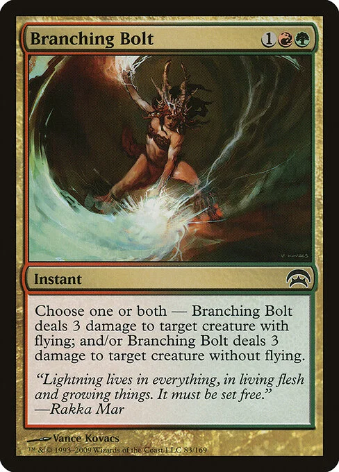 Branching Bolt, carta Magic di tipo Instant illustrata da Vance Kovacs