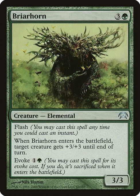 Briarhorn, carta Magic di tipo Creature — Elemental illustrata da Nils Hamm