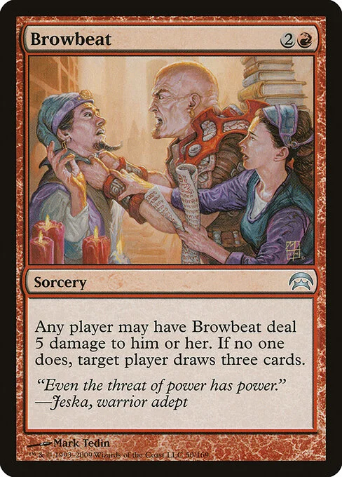 Browbeat, carta Magic di tipo Sorcery illustrata da Mark Tedin