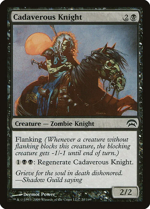 Cadaverous Knight, carta Magic di tipo Creature — Zombie Knight illustrata da Dermot Power