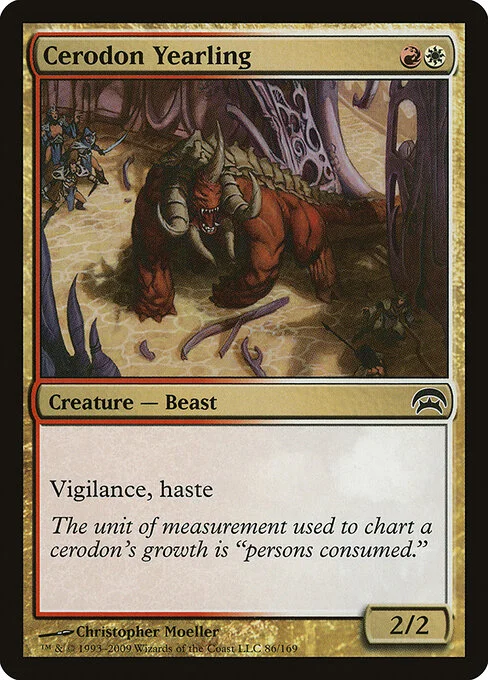 Cerodon Yearling, carta Magic di tipo Creature — Beast illustrata da Christopher Moeller