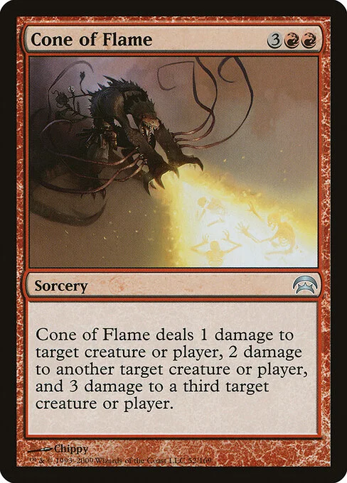 Cone of Flame, carta Magic di tipo Sorcery illustrata da Chippy