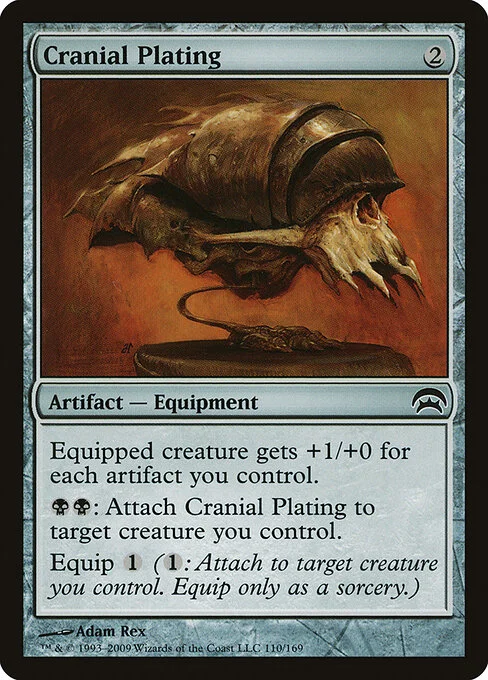 Cranial Plating, carta Magic di tipo Artifact — Equipment illustrata da Adam Rex