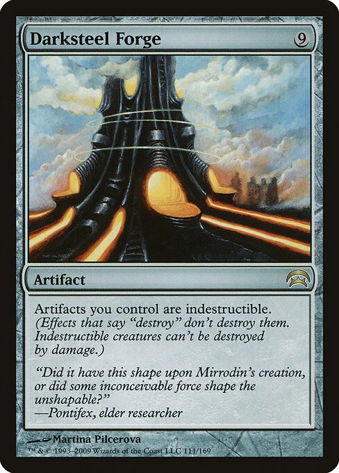 Darksteel Forge, carta Magic di tipo Artifact illustrata da Martina Pilcerova
