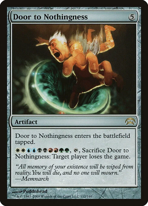 Door to Nothingness, carta Magic di tipo Artifact illustrata da Puddnhead