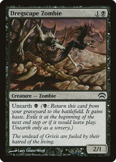 Dregscape Zombie, carta Magic di tipo Creature — Zombie illustrata da Lars Grant-West