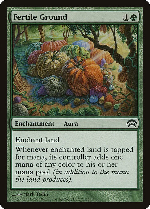 Fertile Ground, carta Magic di tipo Enchantment — Aura illustrata da Mark Tedin