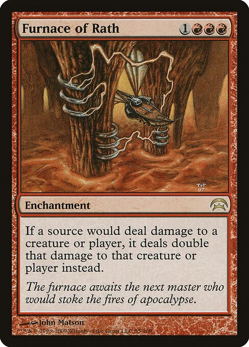 Furnace of Rath, carta Magic di tipo Enchantment illustrata da John Matson