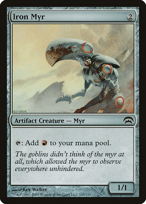 Iron Myr, carta Magic di tipo Artifact Creature — Myr illustrata da Kev Walker