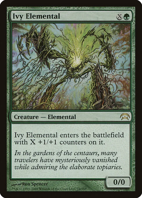 Ivy Elemental, carta Magic di tipo Creature — Elemental illustrata da Ron Spencer