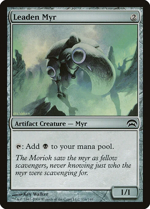 Leaden Myr, carta Magic di tipo Artifact Creature — Myr illustrata da Kev Walker