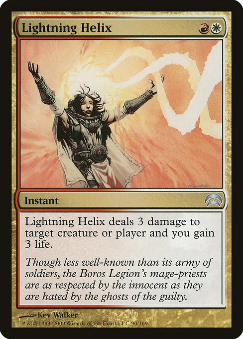 Lightning Helix, carta Magic di tipo Instant illustrata da Kev Walker