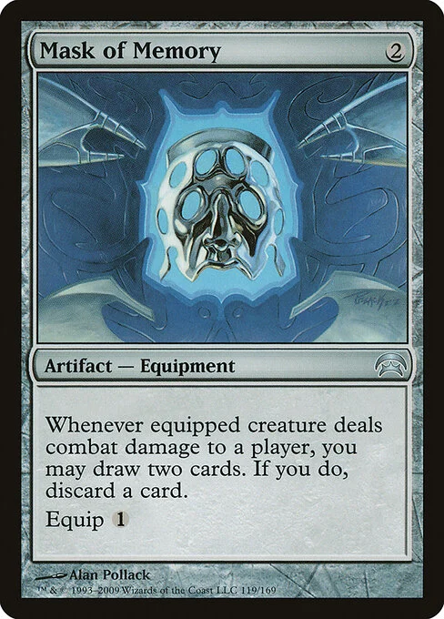 Mask of Memory, carta Magic di tipo Artifact — Equipment illustrata da Alan Pollack