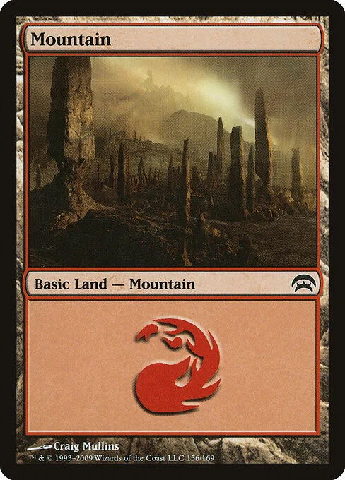 Mountain, carta Magic di tipo Basic Land — Mountain illustrata da Craig Mullins