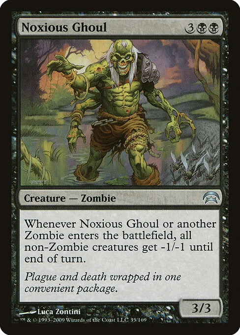 Noxious Ghoul, carta Magic di tipo Creature — Zombie illustrata da Luca Zontini