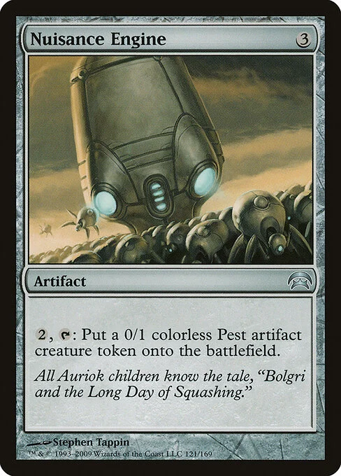 Nuisance Engine, carta Magic di tipo Artifact illustrata da Stephen Tappin
