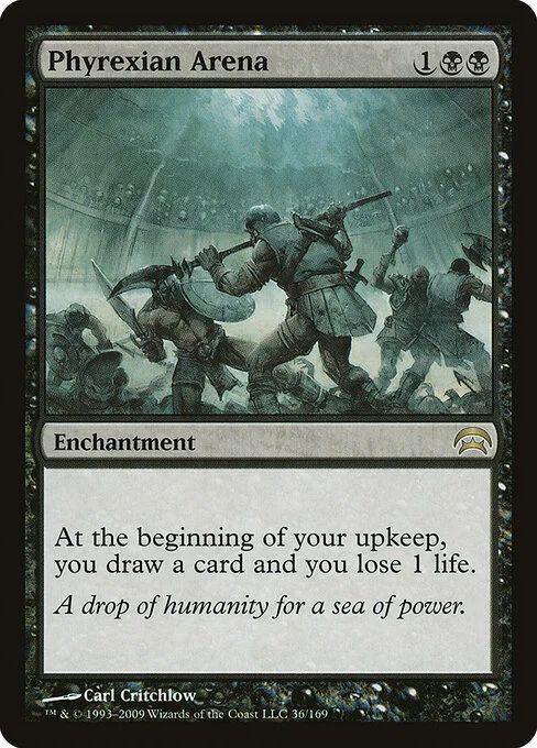 Phyrexian Arena, carta Magic di tipo Enchantment illustrata da Carl Critchlow