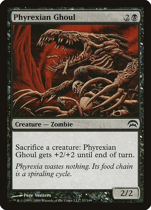 Phyrexian Ghoul, carta Magic di tipo Creature — Phyrexian Zombie illustrata da Pete Venters