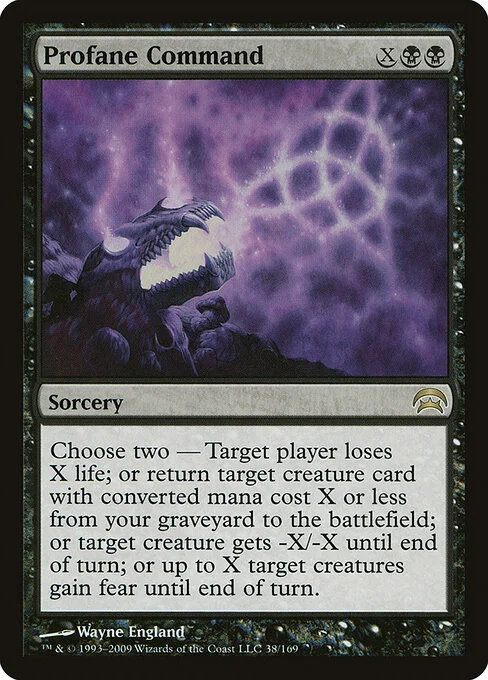 Profane Command, carta Magic di tipo Sorcery illustrata da Wayne England