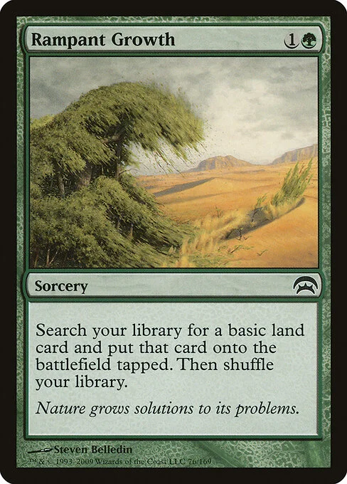 Rampant Growth, carta Magic di tipo Sorcery illustrata da Steven Belledin