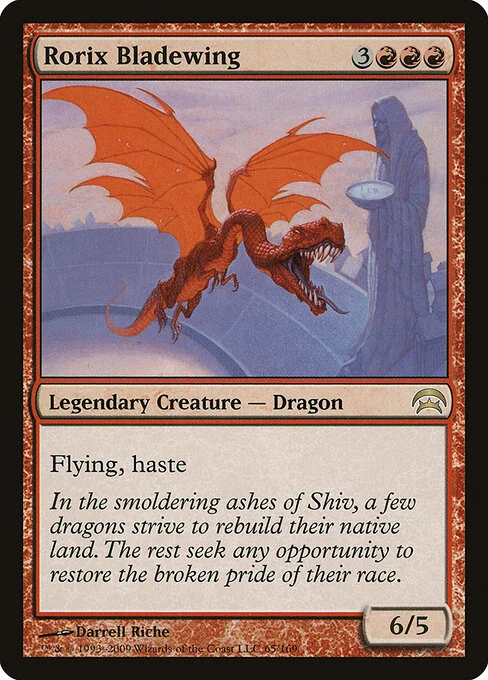 Rorix Bladewing, carta Magic di tipo Legendary Creature — Dragon illustrata da Darrell Riche
