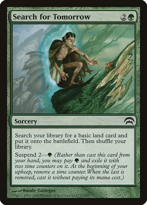 Search for Tomorrow, carta Magic di tipo Sorcery illustrata da Randy Gallegos