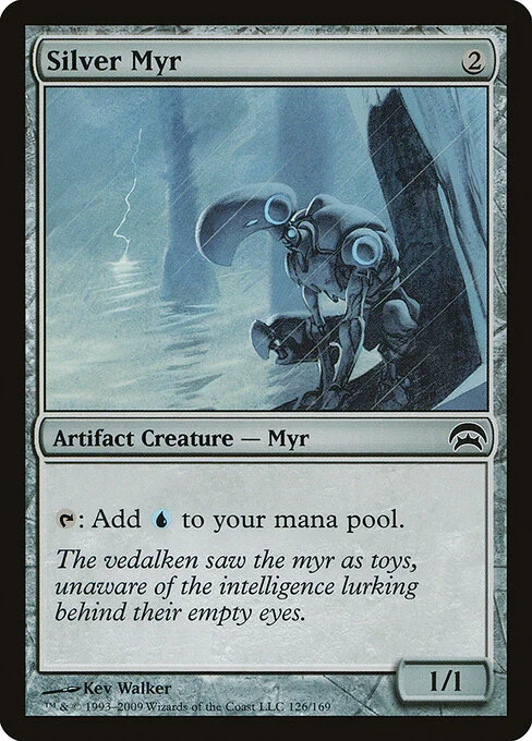 Silver Myr, carta Magic di tipo Artifact Creature — Myr illustrata da Kev Walker
