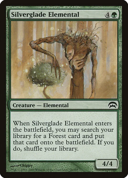 Silverglade Elemental, carta Magic di tipo Creature — Elemental illustrata da Chippy