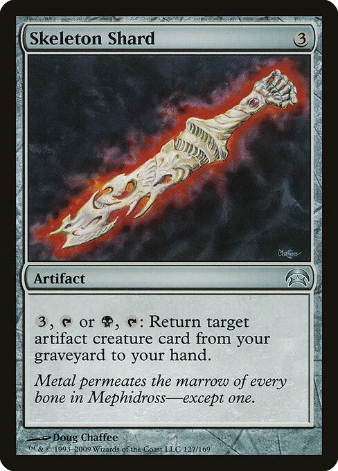 Skeleton Shard, carta Magic di tipo Artifact illustrata da Doug Chaffee