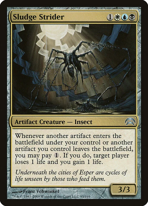 Sludge Strider, carta Magic di tipo Artifact Creature — Insect illustrata da Franz Vohwinkel