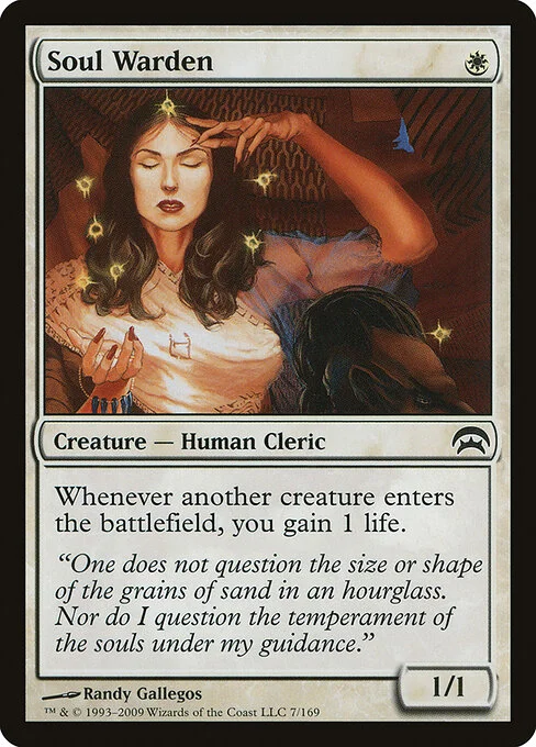 Soul Warden, carta Magic di tipo Creature — Human Cleric illustrata da Randy Gallegos
