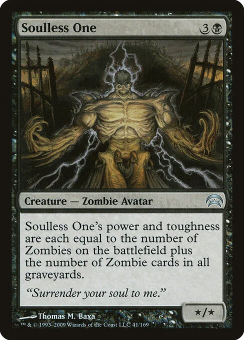 Soulless One, carta Magic di tipo Creature — Zombie Avatar illustrata da Thomas M. Baxa