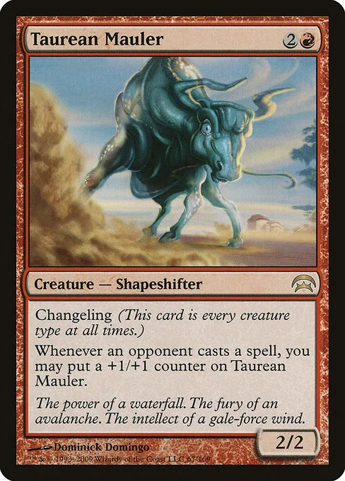 Taurean Mauler, carta Magic di tipo Creature — Shapeshifter illustrata da Dominick Domingo