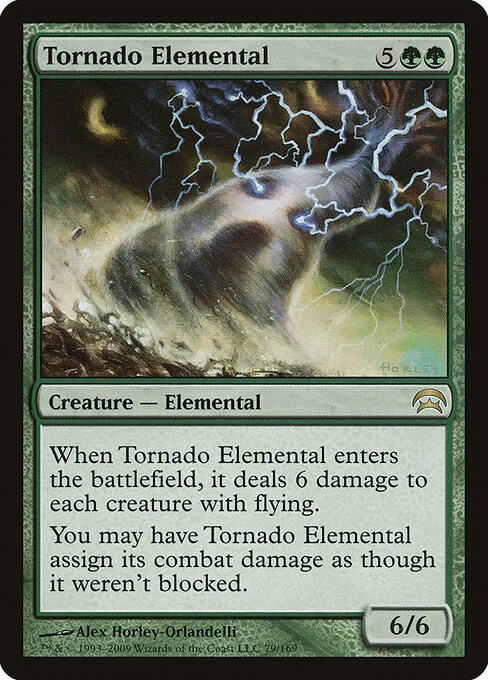 Tornado Elemental, carta Magic di tipo Creature — Elemental illustrata da Alex Horley-Orlandelli
