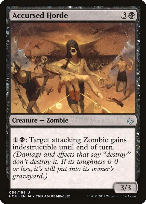 Accursed Horde, carta Magic di tipo Creature — Zombie illustrata da Victor Adame Minguez