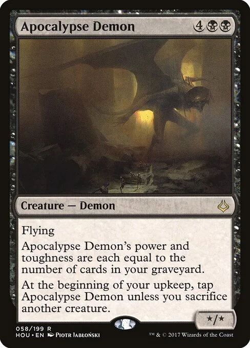 Apocalypse Demon, carta Magic di tipo Creature — Demon illustrata da Piotr Jabłoński