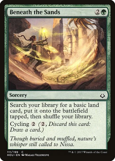 Beneath the Sands, carta Magic di tipo Sorcery illustrata da Magali Villeneuve