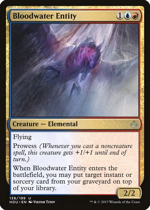 Bloodwater Entity, carta Magic di tipo Creature — Elemental illustrata da Viktor Titov
