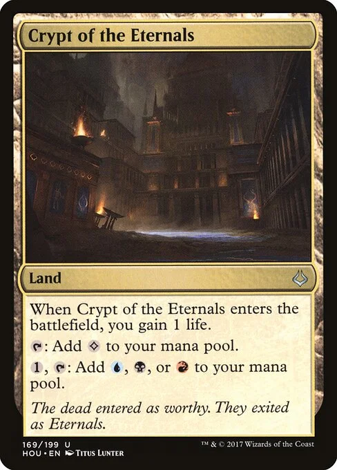 Crypt of the Eternals, carta Magic di tipo Land illustrata da Titus Lunter