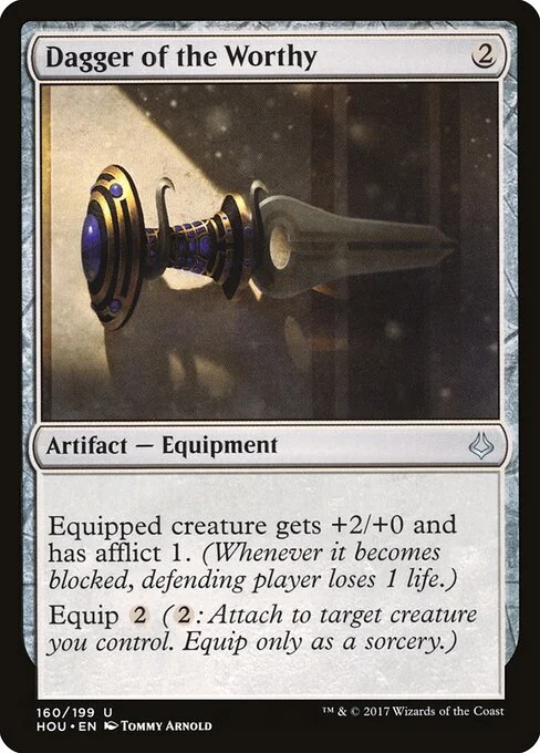 Dagger of the Worthy, carta Magic di tipo Artifact — Equipment illustrata da Tommy Arnold