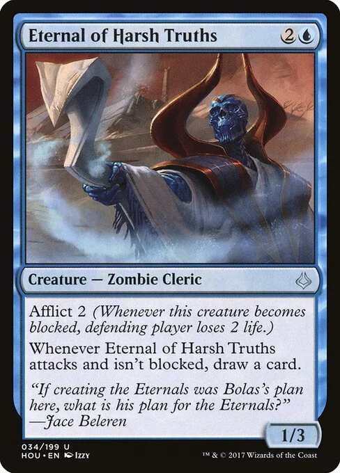 Eternal of Harsh Truths, carta Magic di tipo Creature — Zombie Cleric illustrata da Izzy