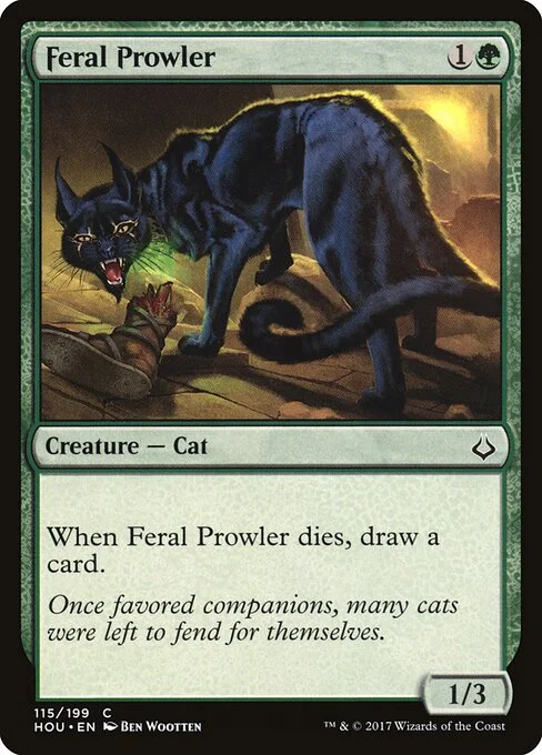 Feral Prowler, carta Magic di tipo Creature — Cat illustrata da Ben Wootten