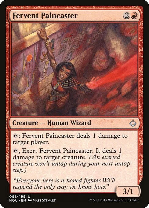 Fervent Paincaster, carta Magic di tipo Creature — Human Wizard illustrata da Matt Stewart