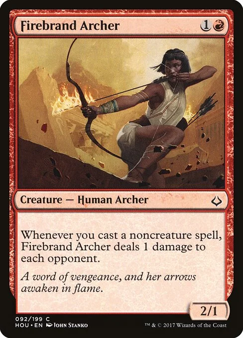 Firebrand Archer, carta Magic di tipo Creature — Human Archer illustrata da John Stanko
