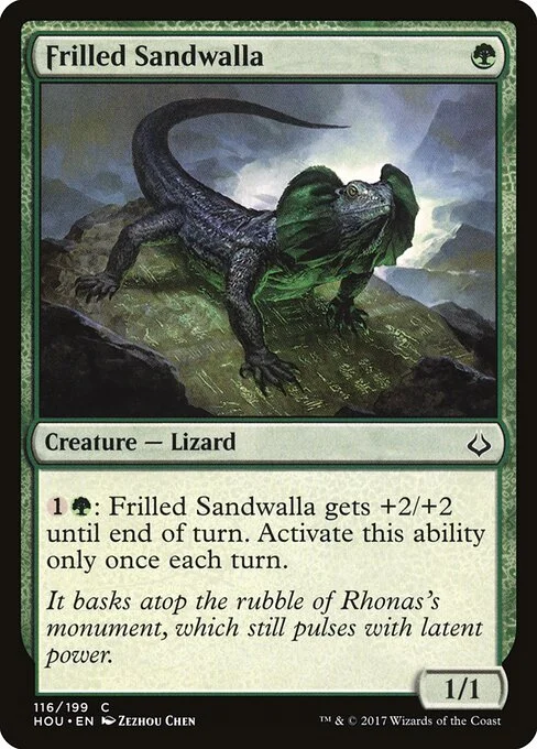 Frilled Sandwalla, carta Magic di tipo Creature — Lizard illustrata da Zezhou Chen