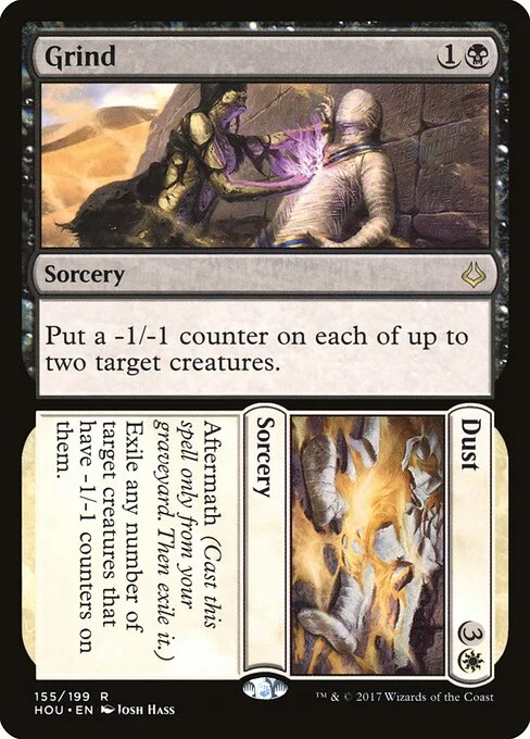Grind // Dust, carta Magic di tipo Sorcery // Sorcery illustrata da Josh Hass