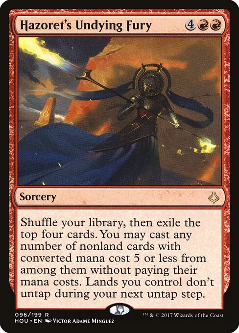 Hazoret's Undying Fury, carta Magic di tipo Sorcery illustrata da Victor Adame Minguez