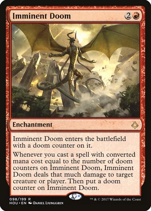 Imminent Doom, carta Magic di tipo Enchantment illustrata da Daniel Ljunggren