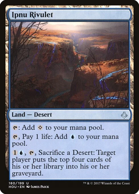 Ipnu Rivulet, carta Magic di tipo Land — Desert illustrata da James Paick