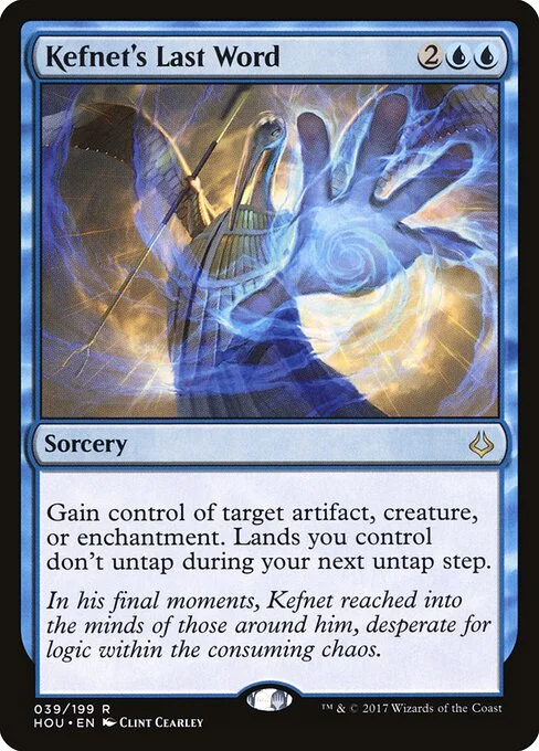 Kefnet's Last Word, carta Magic di tipo Sorcery illustrata da Clint Cearley